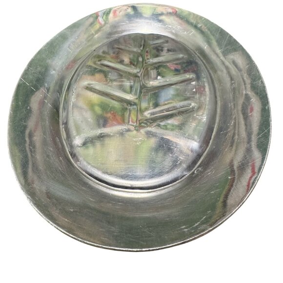 Vintage Sizzling Steak Single Serving‎ Platter Wooden Trivet Aluminum Plate - Picture 3 of 5